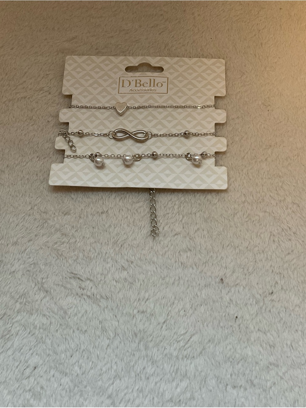 Silver Heart & Infinity Layered Bracelet Set